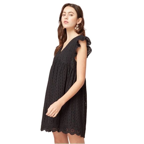 Black Eyelet Sundress With Hidden Skort Sz L - Picture 3 of 10